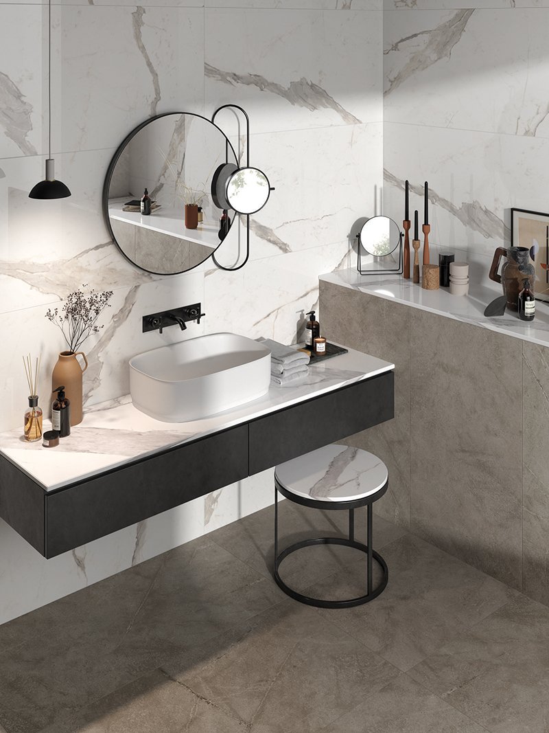 Fullvein3d STATUARIO VERSILIA LUX 20MM ATLANTIS MUD 60X120 60X60